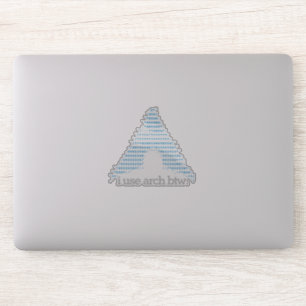 Sticker "j'utilise arch btw." Découpe transparente de 4 po