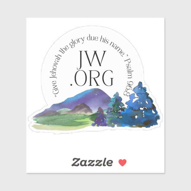 Sticker JW 2025 Année Texte Psaume 96:8 (Feuille)