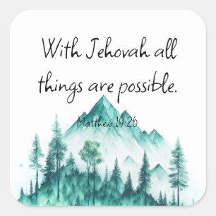 Sticker JW, Matthieu 19:26 JW Gift