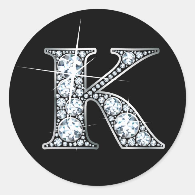 Sticker "K" Faux-"Diamond Bling" (Devant)