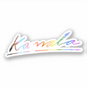 Sticker Kamala Cursive Signature Progress Fierté