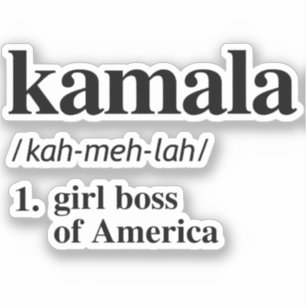 Sticker Kamala Définition : Fille patron de l'Amérique