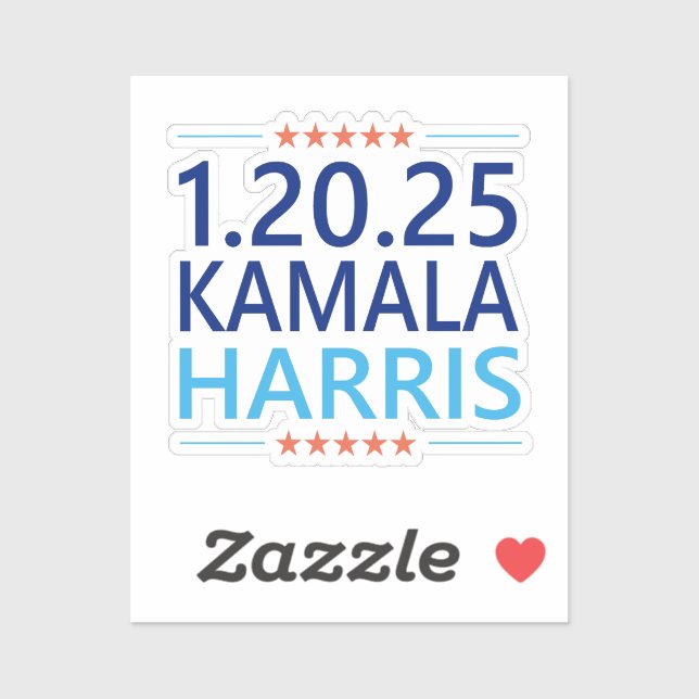 Sticker Kamala Harris 1ère femme présidente 1.20.25 (Feuille)