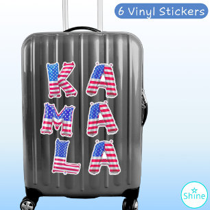 Sticker Kamala Harris Supporter États-Unis Drapeau Alphabe