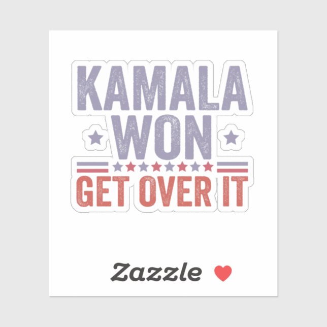 Sticker Kamala Won Get Over the Harris Walz Election (Feuille)