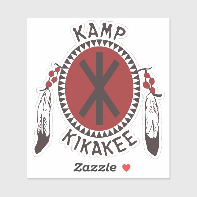 Sticker Kamp Kikakee Ernest Alès à l'autocollant inspiré d (Feuille)