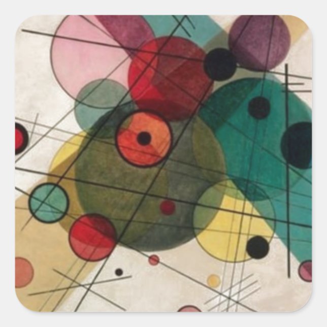 Sticker Kandinsky Cercles Abstraits (Devant)