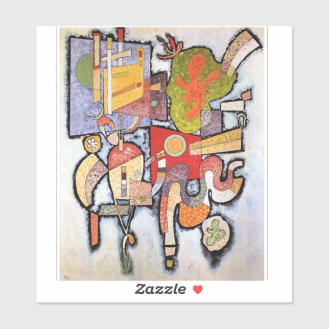 Sticker Kandinsky - Complex Simple, abstract artwork, (Feuille)