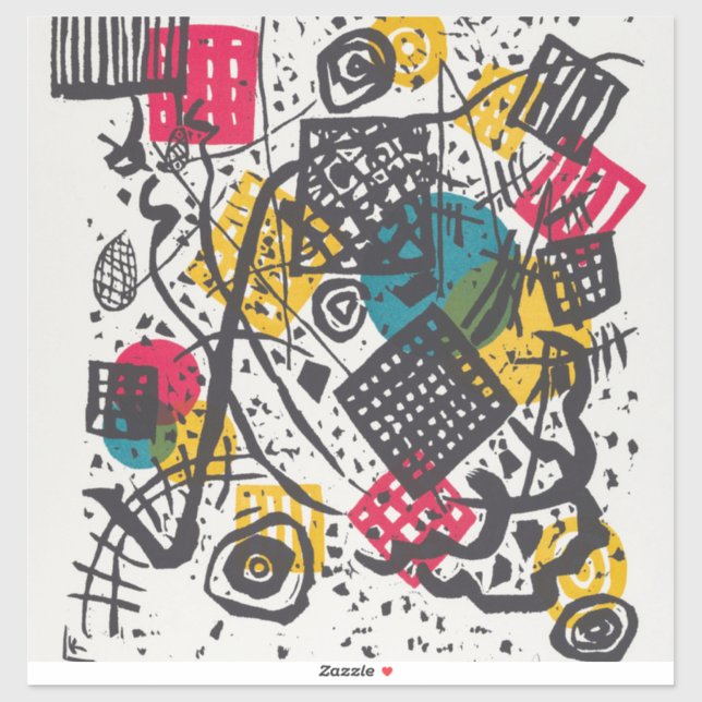 Sticker Kandinsky Small Worlds V Classic Abstrait (Feuille)