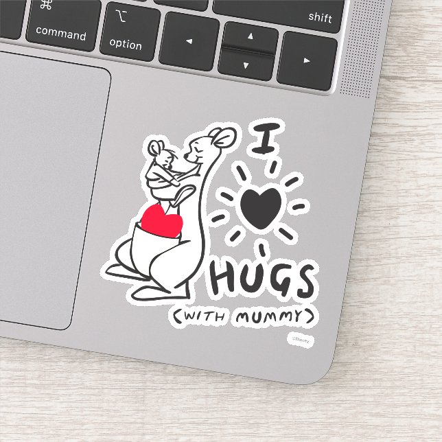 Sticker Kanga & Roo | I Love Hugs (avec maman) (Détail)