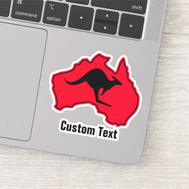 Sticker Kangaroo sur l'Australie (Détail)