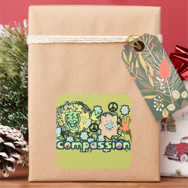Sticker Kanji pour la compassion - (vacances)
