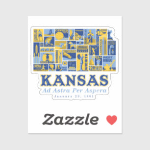 Sticker - Kansas: Ad Astra Per Aspera