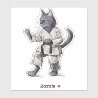 Sticker Karate Cat