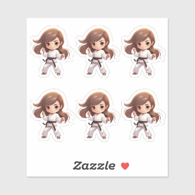 Sticker Karate Martial Arts (Feuille)
