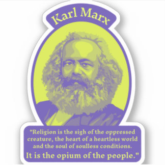 Sticker Karl Marx Portrait et Citation