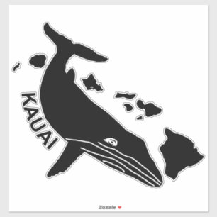 Sticker Kauai - Hawaii Îles Humpback