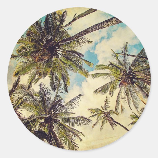 Sticker Kauai Vintage Palm Trees (Devant)