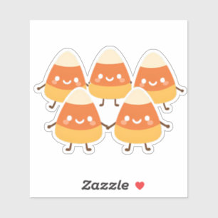 Sticker Kawaii Candy Corn Friends Conception d'Halloween