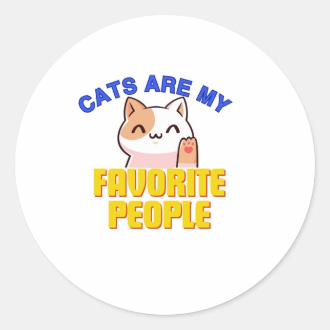 Sticker kawaii cat (Front)