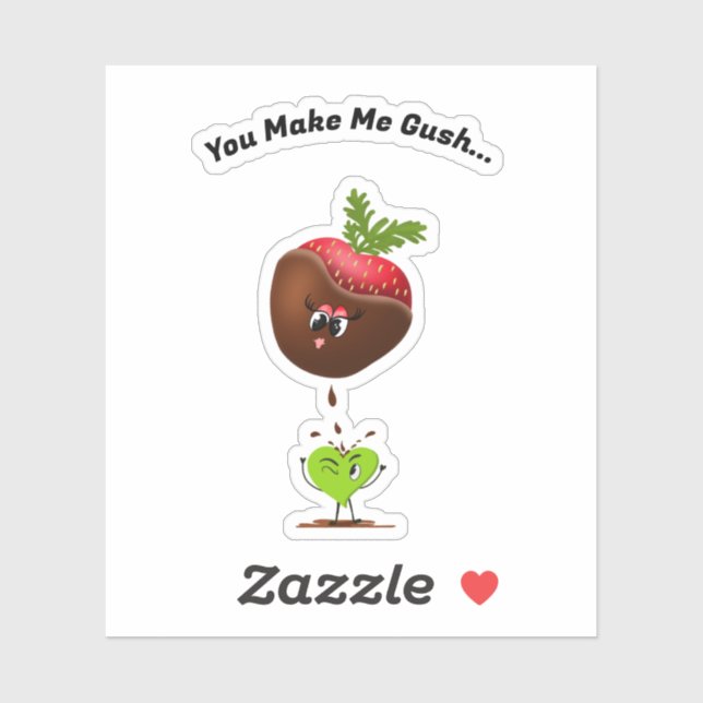 Sticker Kawaii Chocolat Couvert Fraise Et Bonbons (Feuille)