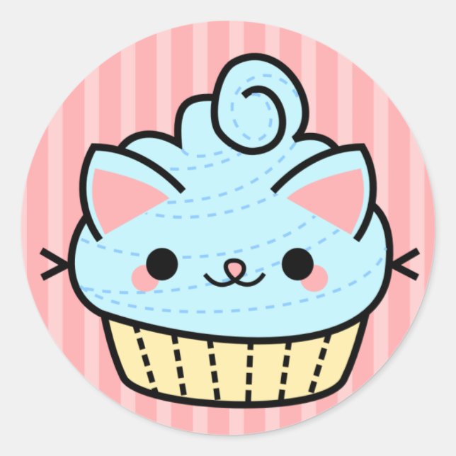 Sticker Kawaii Cupcake (Devant)