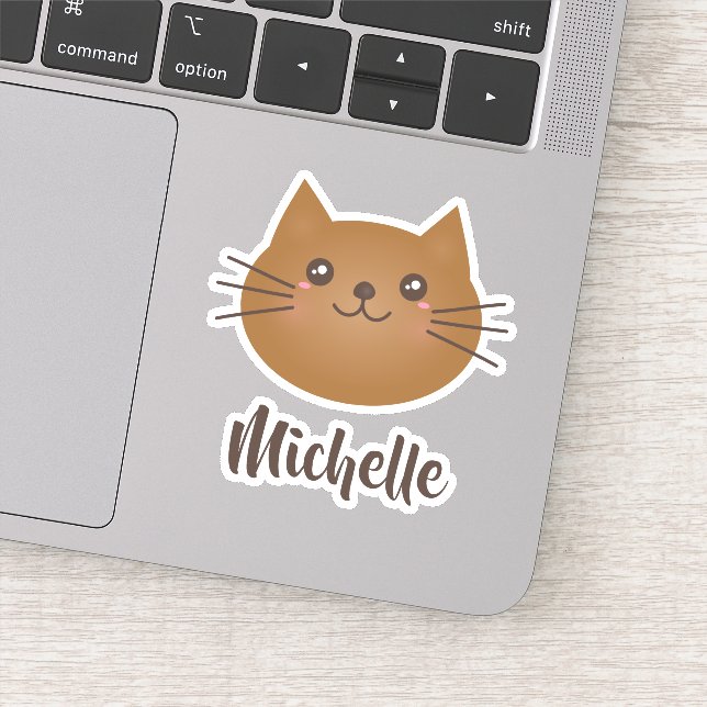Sticker Kawaii Cute Cartoon Kitty Nom du chat (Détail)