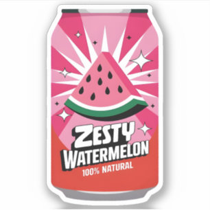 Sticker Kawaii Cute Fun Fruity Watermelon Jus Boisson