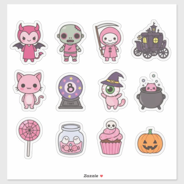 Sticker Kawaii Éffrayant Carriage Pack (Feuille)