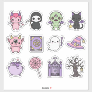 Sticker Kawaii Éffrayant & mignon Halloween Pack