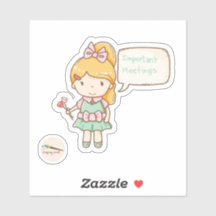 Kawaii Girl Réunions importantes Scrapbooking