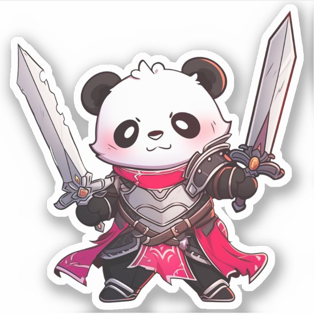 Sticker Kawaii Panda - Double Espagnol (Devant)