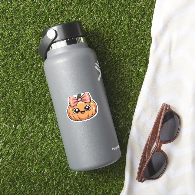 Sticker kawaii pumpkin Oversized T-Shirt (HydroFlask Insitu)