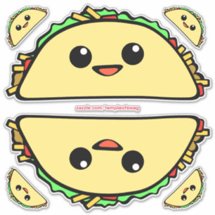 Sticker Kawaii Tacos