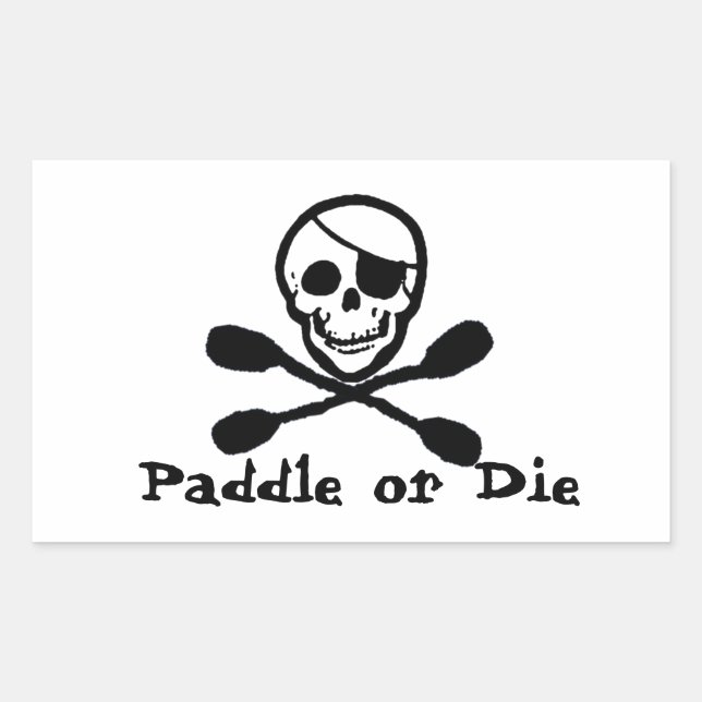 Sticker Kayak Drapeau pirate (Devant)