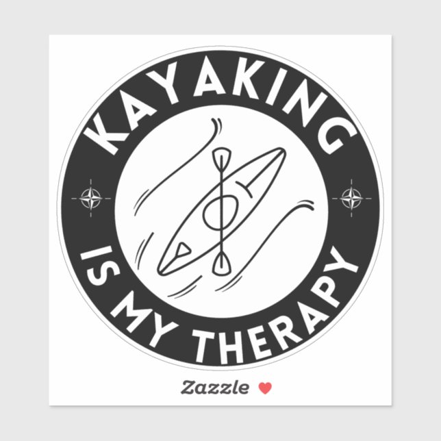 Sticker Kayak est ma thérapie (Feuille)