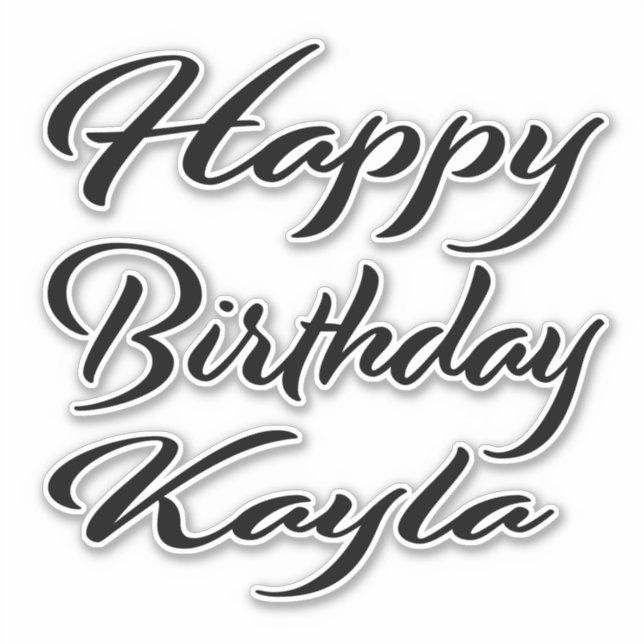 Sticker Kayla Nom Prénom Anniversaire de l'autocollant noi (Devant)