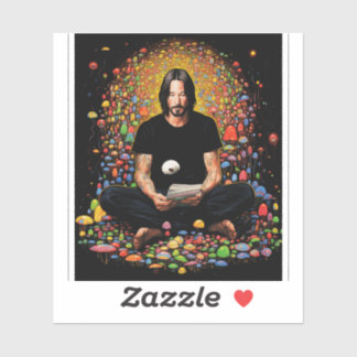 Sticker Keanu Reeves Méditation zen