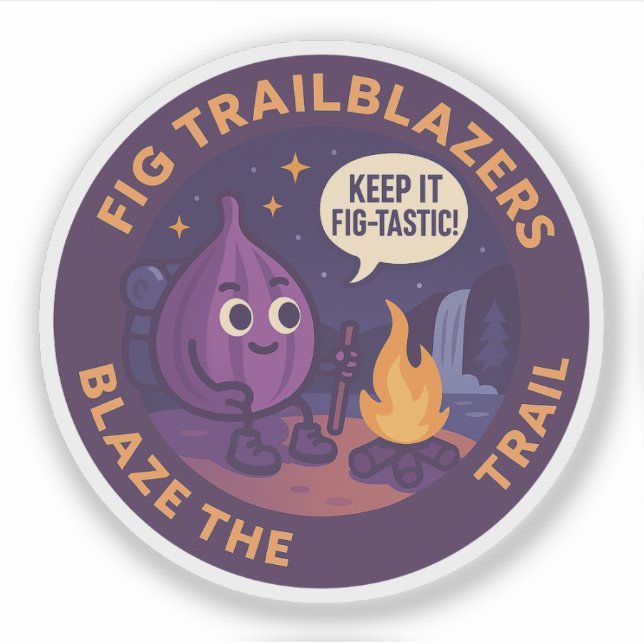 Sticker Keep It Fig-Tastic Camping Adventure (Devant)