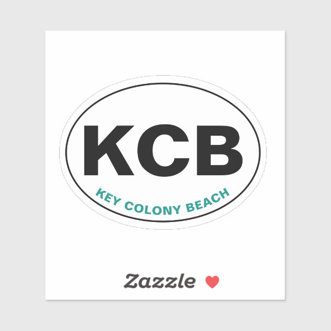 Sticker Key Colony Beach KCB Oval (Feuille)