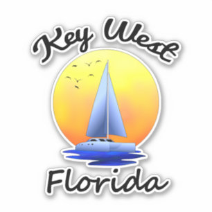 Sticker Key West Florida Keys voile