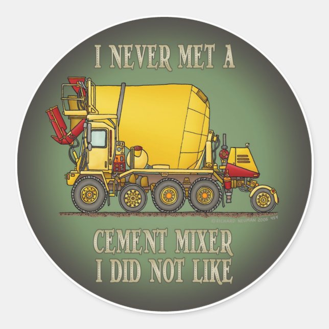 Sticker Kids pour conducteur de camion ciment (Devant)