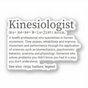 Sticker Kinesiologie Kinesiologiste Définition