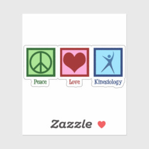 Sticker Kinesiologiste Peace Love Kinesiologie