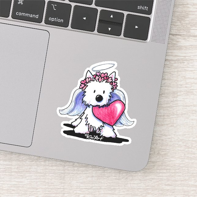 Sticker KiniArt Angel Westie (Détail)