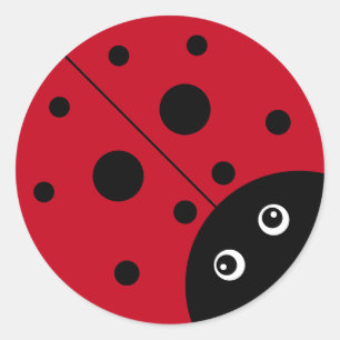Sticker KiniArt Ladybug Classic Round