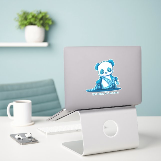 Sticker KiniArt Panda Cub (Ordinateur portable sur le bureau)