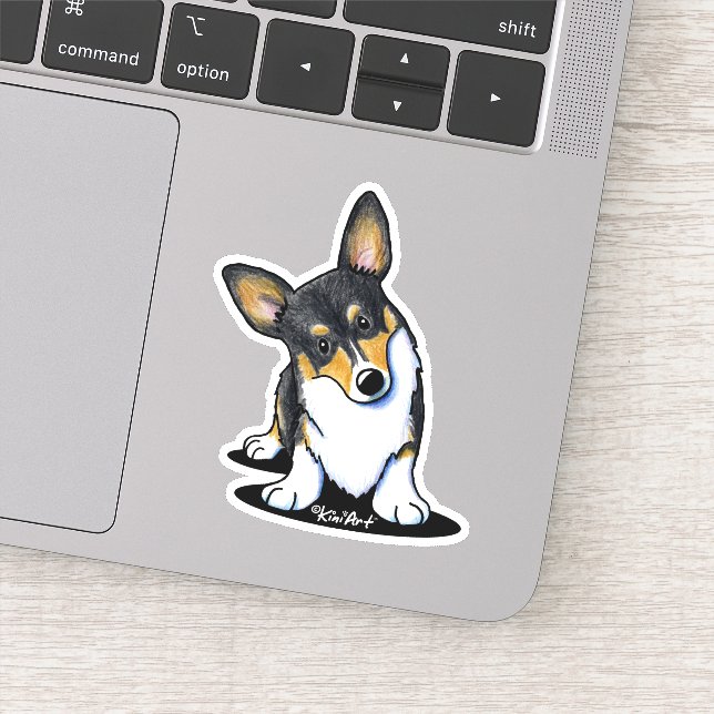 Sticker KiniArt Tricolor Corgi (Détail)