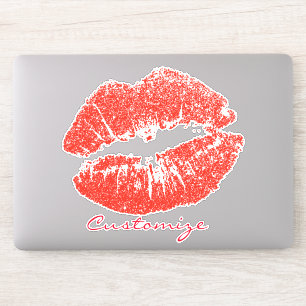 Sticker Kissing Red lips