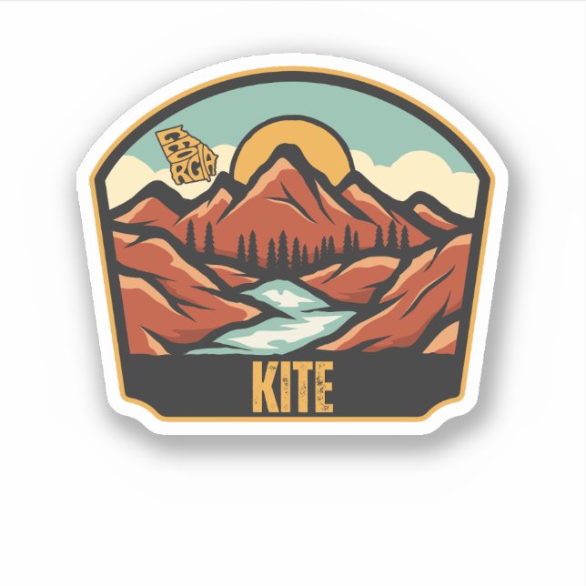 Sticker Kite, Géorgie (Devant)